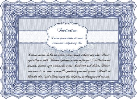 Invitation template. Easy to print. Detailed. Cordial design. 