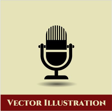 microphone icon vector symbol flat eps jpg app web concept