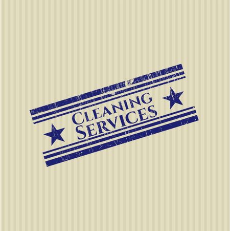 Cleaning Services rubber stamp with grunge texture