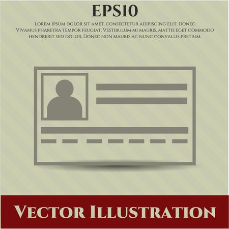 identification card icon vector symbol flat eps jpg