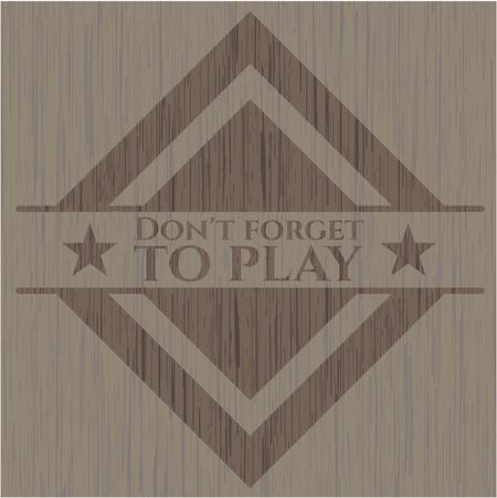 Don't forget to play retro style wood emblem