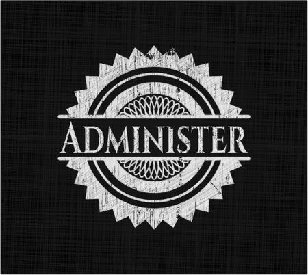 Administer with chalkboard texture