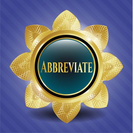 Abbreviate gold badge or emblem