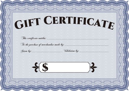 Retro Gift Certificate. With complex background. Customizable, Easy to edit and change colors. Good design. 