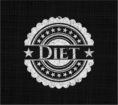Diet chalkboard emblem