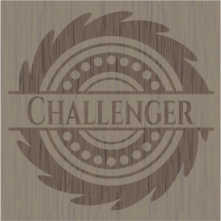 Challenger retro wood emblem