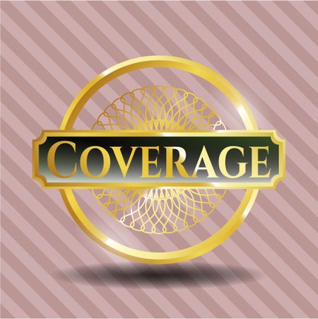 Coverage gold badge or emblem