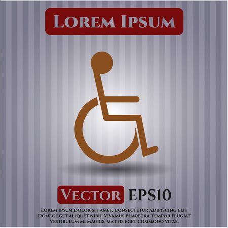 disabled wheelchair icon vector symbol flat eps jpg