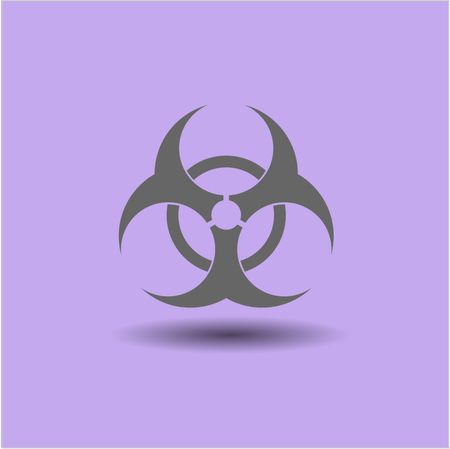 biohazard icon vector symbol flat eps jpg app web concept