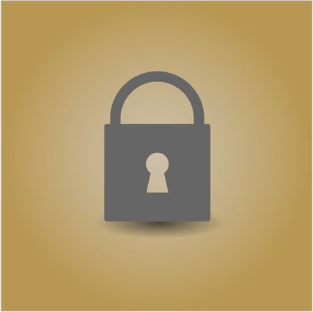 closed lock icon vector symbol flat eps jpg app web