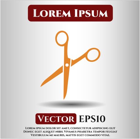 Scissors icon vector symbol flat eps jpg app web concept website