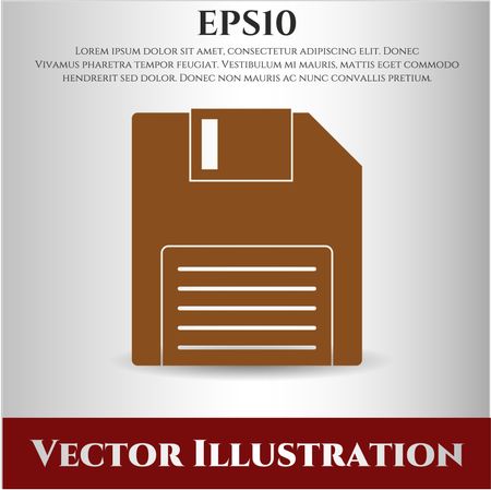 diskette icon vector symbol flat eps jpg app web concept website