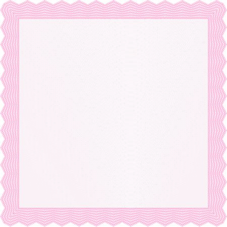 Pink Certificate template or diploma template. Beauty design. Vector pattern that is used in currency and diplomas.Complex background.