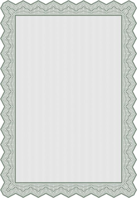 Green Certificate template or diploma template. Beauty design. Vector pattern that is used in currency and diplomas.Complex background. 