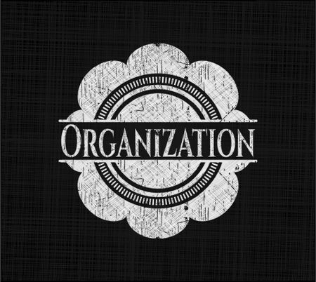 Organization chalkboard emblem
