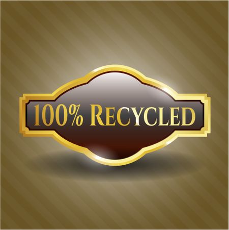 100% Recycled gold emblem