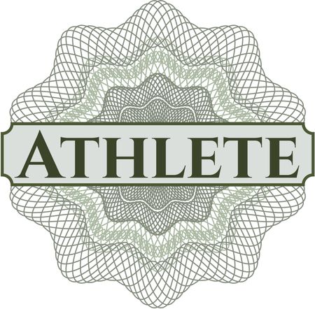 Athlete abstract linear rosette