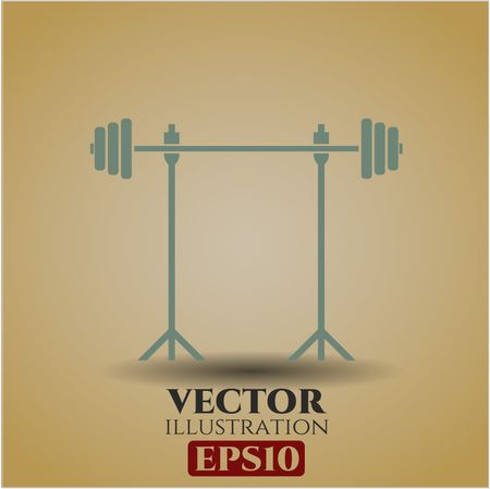 Barbell on Rack icon or symbol