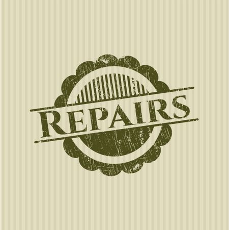 Repairs grunge style stamp