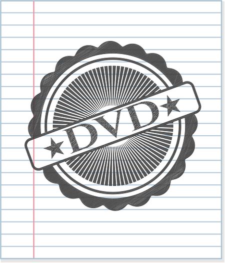 DVD pencil strokes emblem