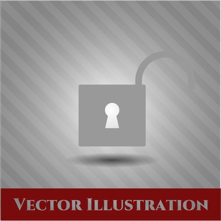 open lock icon vector symbol flat eps jpg app web concept