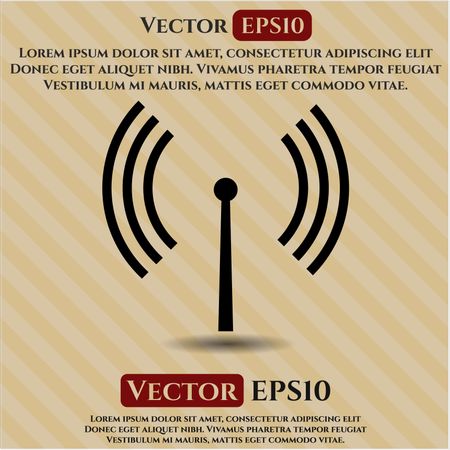 antenna signal icon vector symbol flat eps jpg app