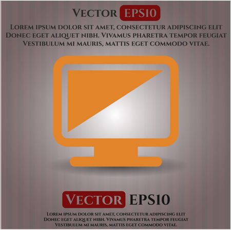 monitor icon vector symbol flat eps jpg app web concept website