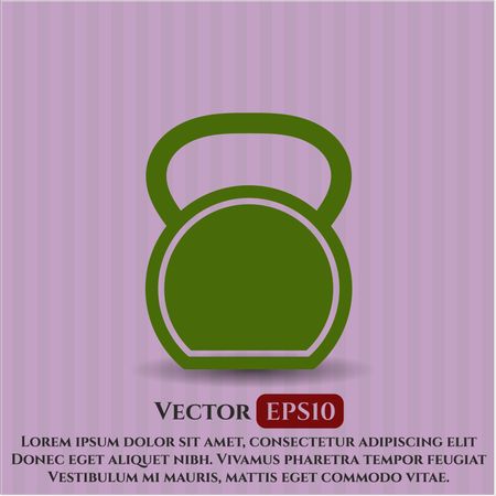 Kettlebell icon vector symbol flat eps jpg app web concept