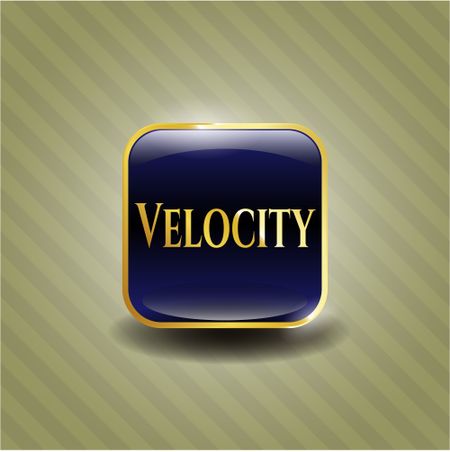 Velocity gold badge or emblem