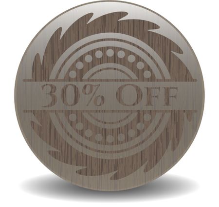 30% Off vintage wooden emblem