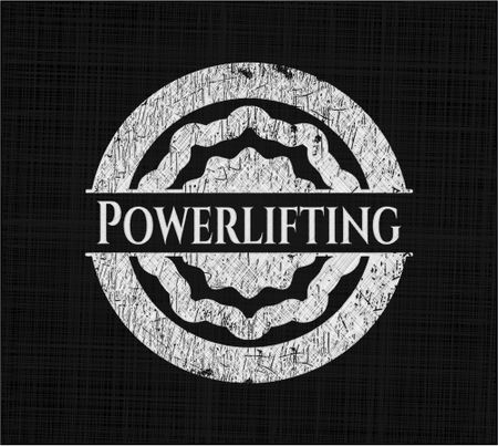 Powerlifting with chalkboard texture