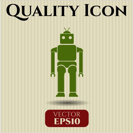robot icon vector symbol flat eps jpg app web concept website