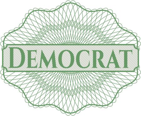 Democrat rosette or money style emblem