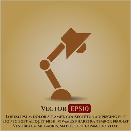 desk lamp icon vector symbol flat eps jpg app web concept