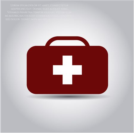 medical briefcase icon vector symbol flat eps jpg app