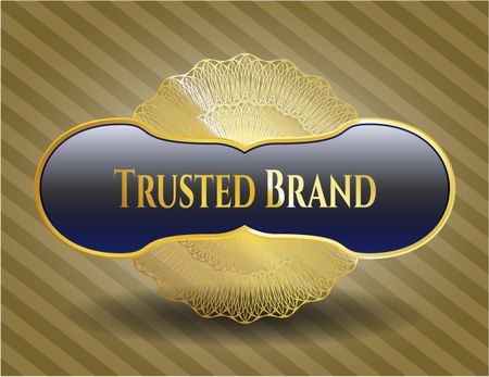 Trusted Brand gold shiny emblem
