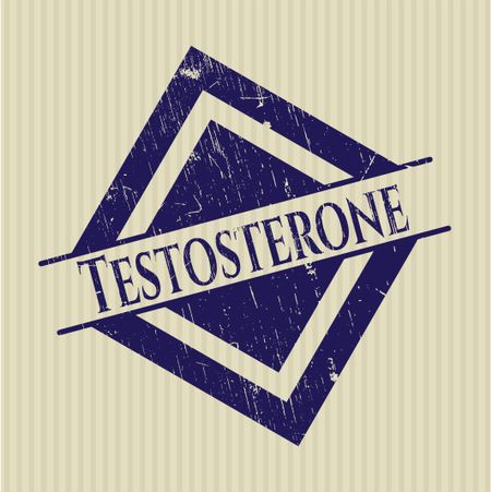 Testosterone rubber grunge stamp