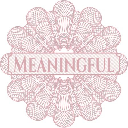 Meaningful inside money style emblem or rosette