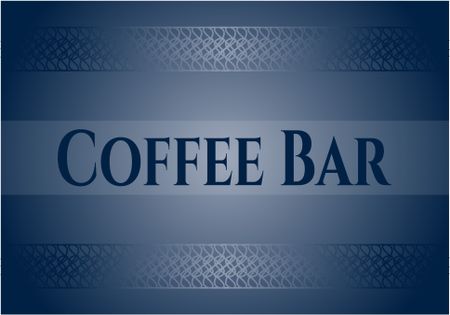 Coffee Bar retro style card or poster