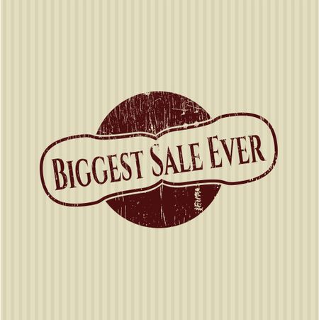 Biggest Sale Ever with rubber seal texture