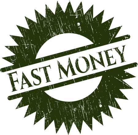 Fast Money rubber seal with grunge texture