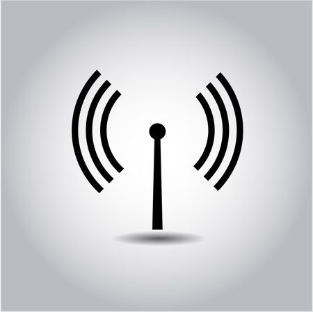 Antenna signal icon vector symbol flat eps jpg app