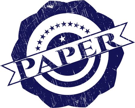 Paper with rubber seal texture