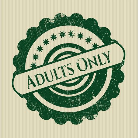 Adults Only grunge style stamp