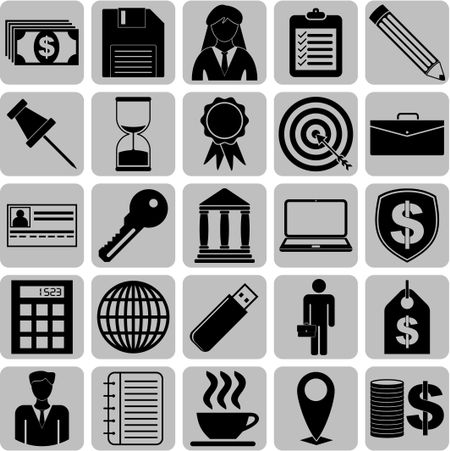 Set of 25 business icons. Quality Icons.