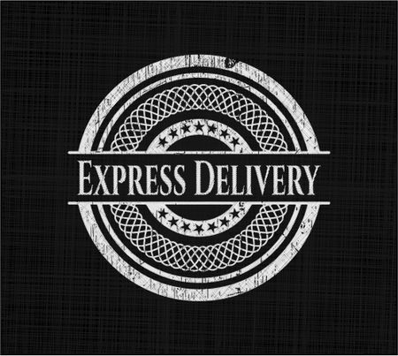 Express Delivery chalk emblem written on a blackboard