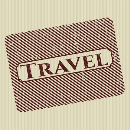 Travel rubber seal with grunge texture