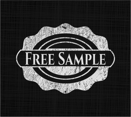 Free Sample written with chalkboard texture