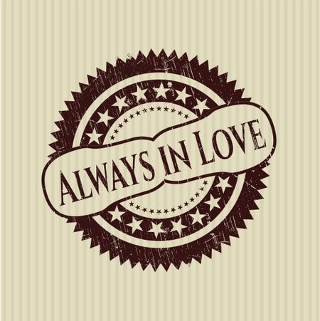 Always in Love rubber grunge texture stamp