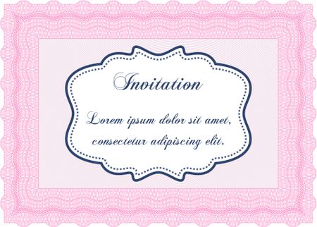 Formal invitation template. Excellent design. With complex background. Customizable, Easy to edit and change colors. 